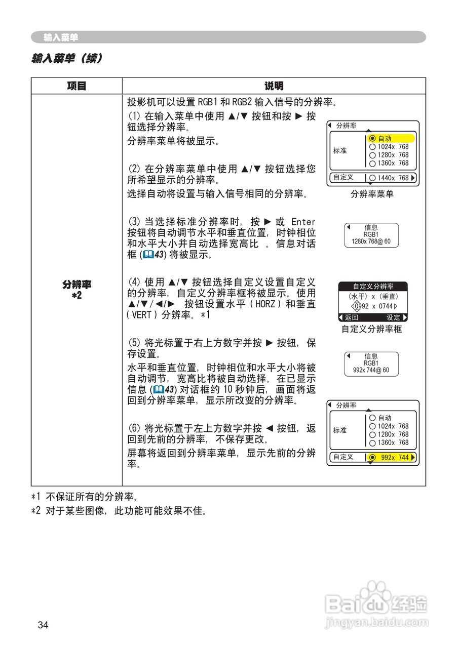 日立 ED-X12投影机说明书:[4]