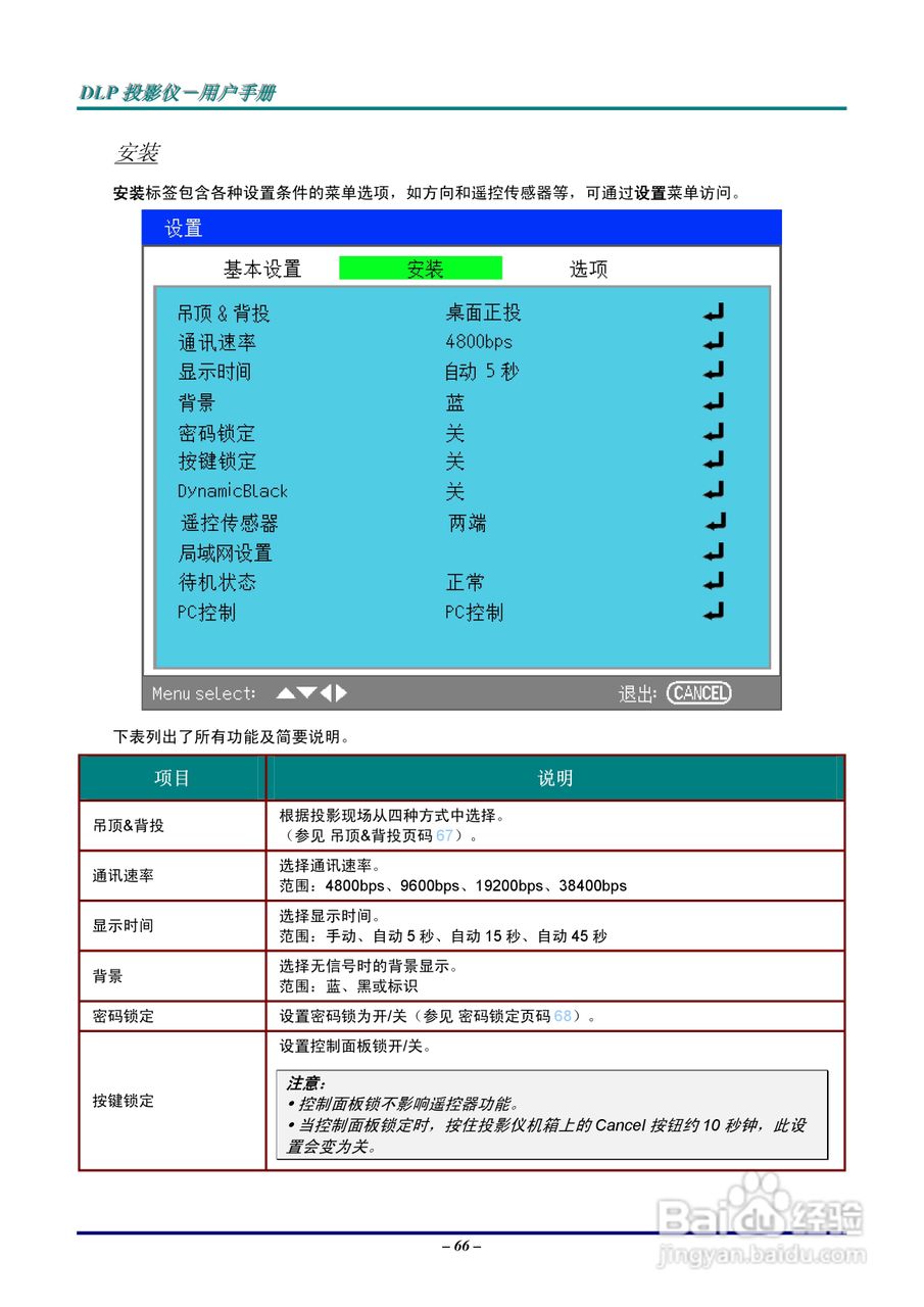 丽讯Vivitek D5500投影机说明书:[8]