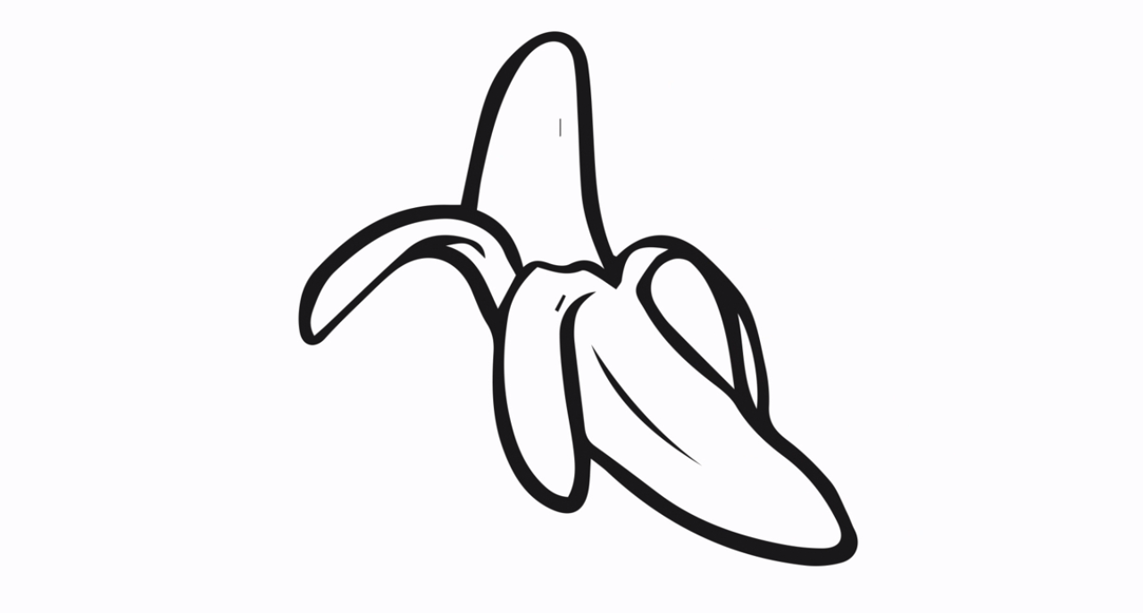 怎样画水果香蕉