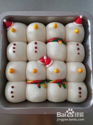 在家也能制作的雪人馒头
