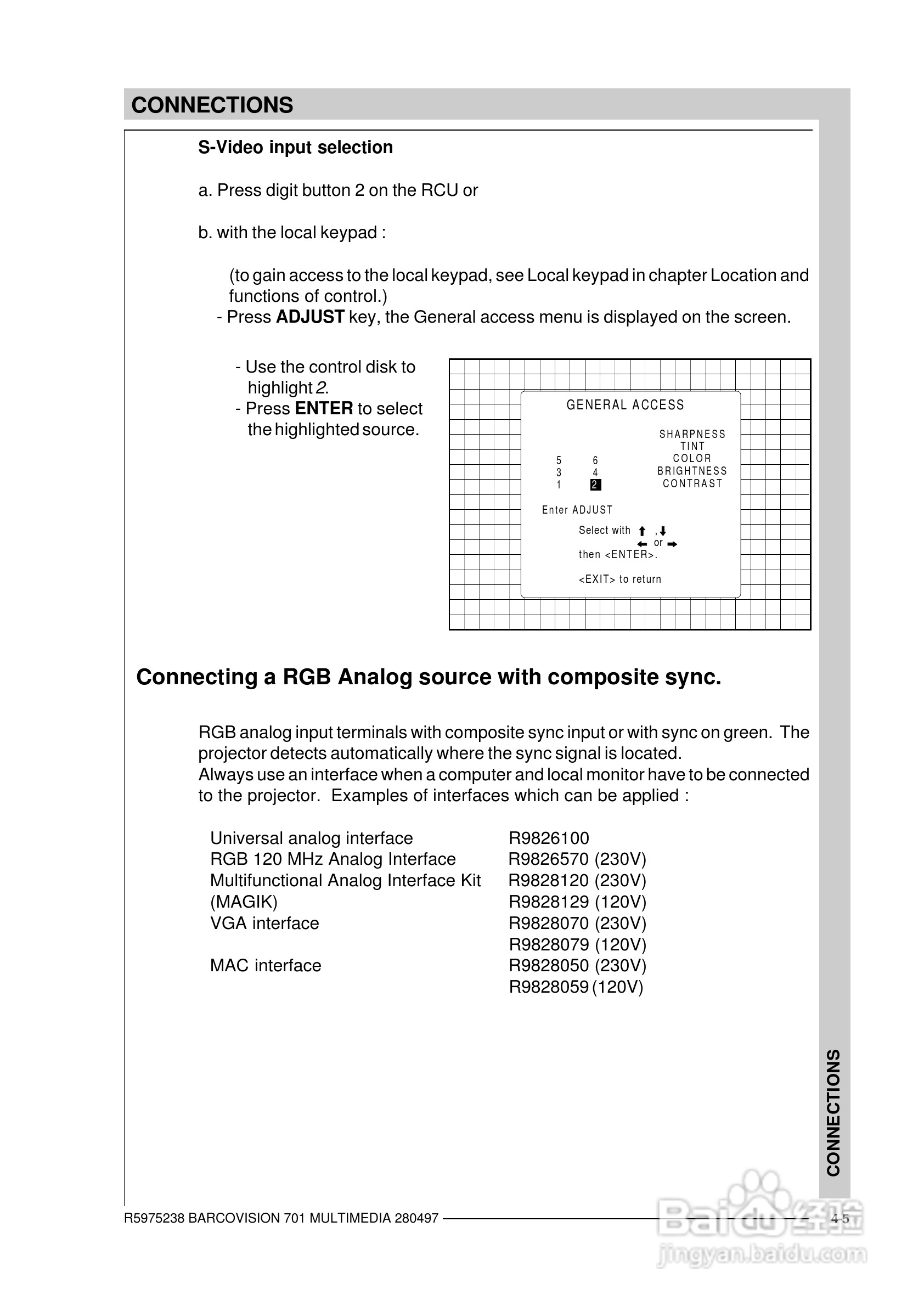 Barco巴可 VISION 701投影机说明书:[3]