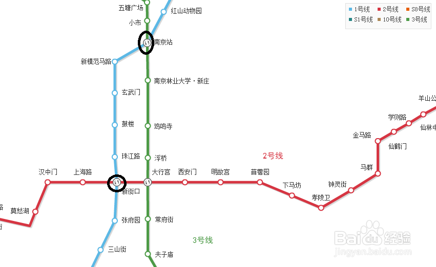 如何从南京站乘地铁到中山陵