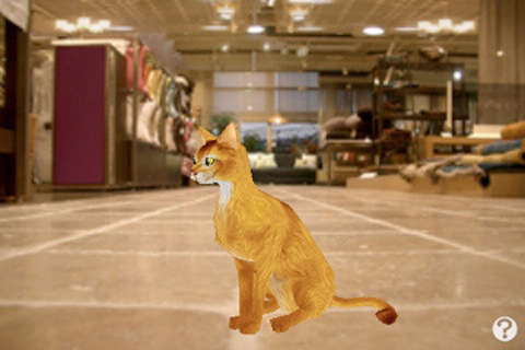 触摸式宠物猫逼真阿比西尼亚猫3D