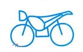 简笔画系列：如何画一辆摩托车