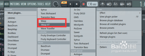 FL Studio中的Wasp XT合成器功能-百度经验