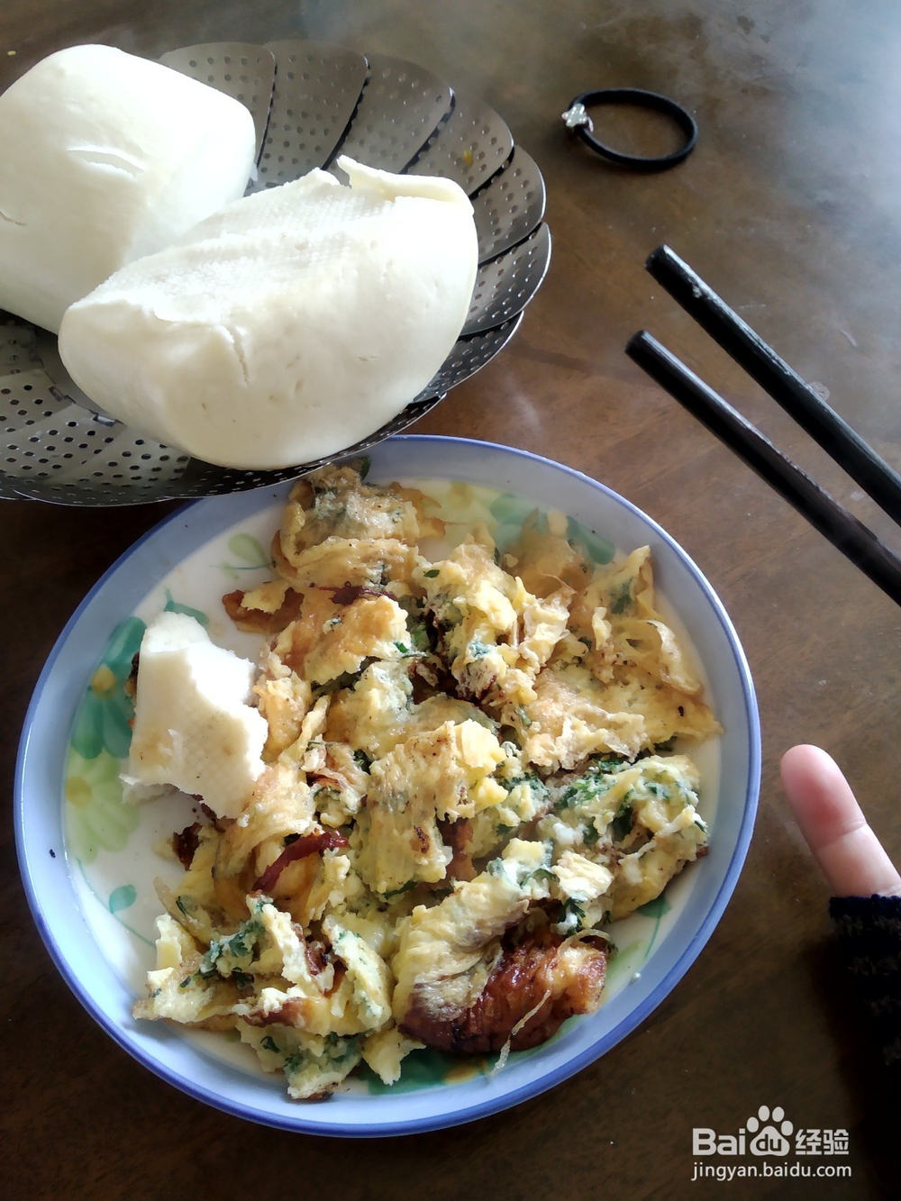 香菜涨蛋的做法