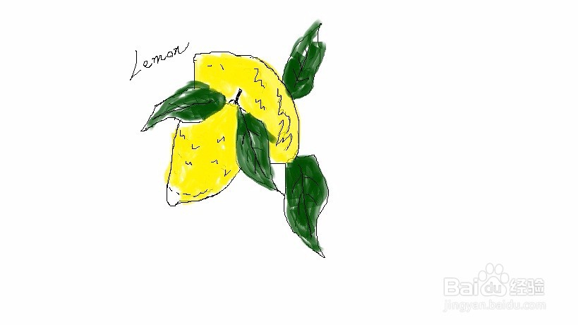 如何用电脑画一张水彩柠檬