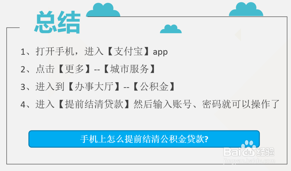 手机上怎么提前结清公积金贷款