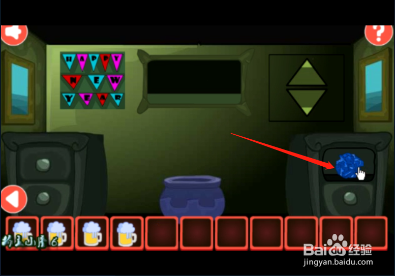 小游戏《新年胡子大叔逃脱2》如何通关