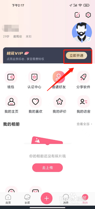 初见桃花怎么开通会员