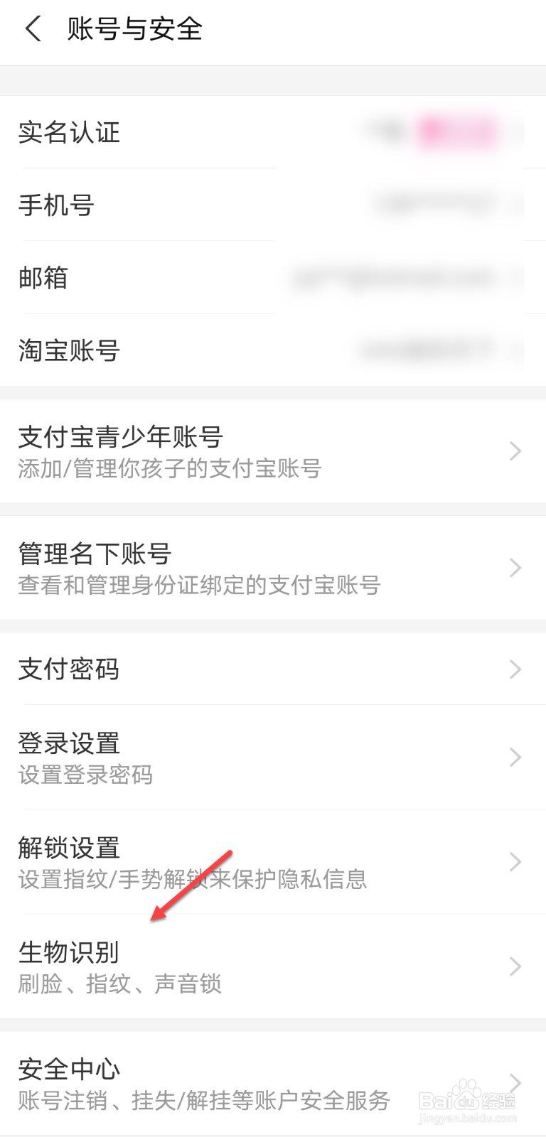 支付宝怎么开启声音锁