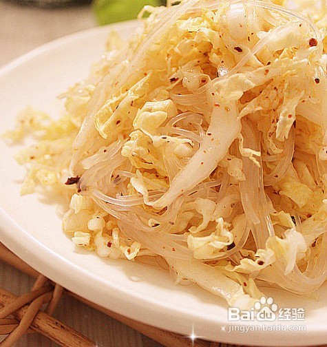 好吃爽口的菜心粉丝的做法