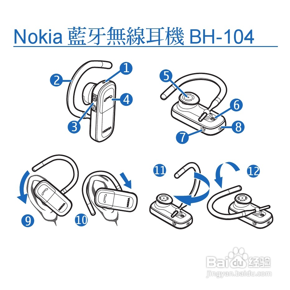 诺基亚 BH-104 蓝牙耳机中文说明书:[3]