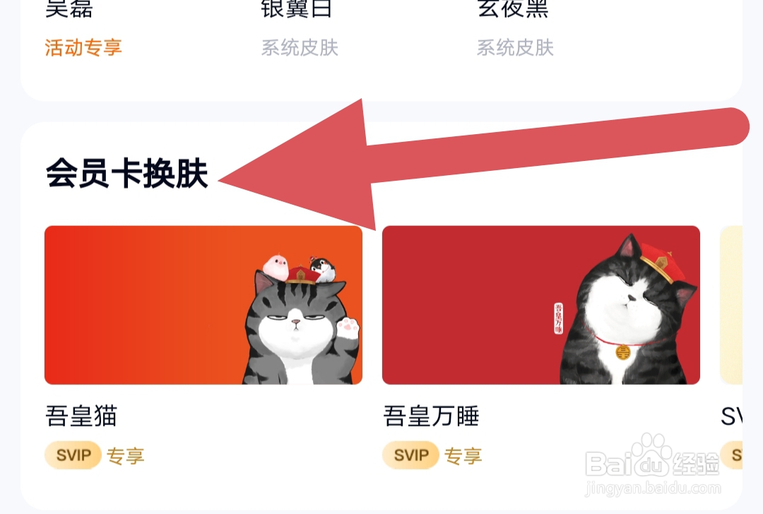百度网盘如何查看会员卡换肤
