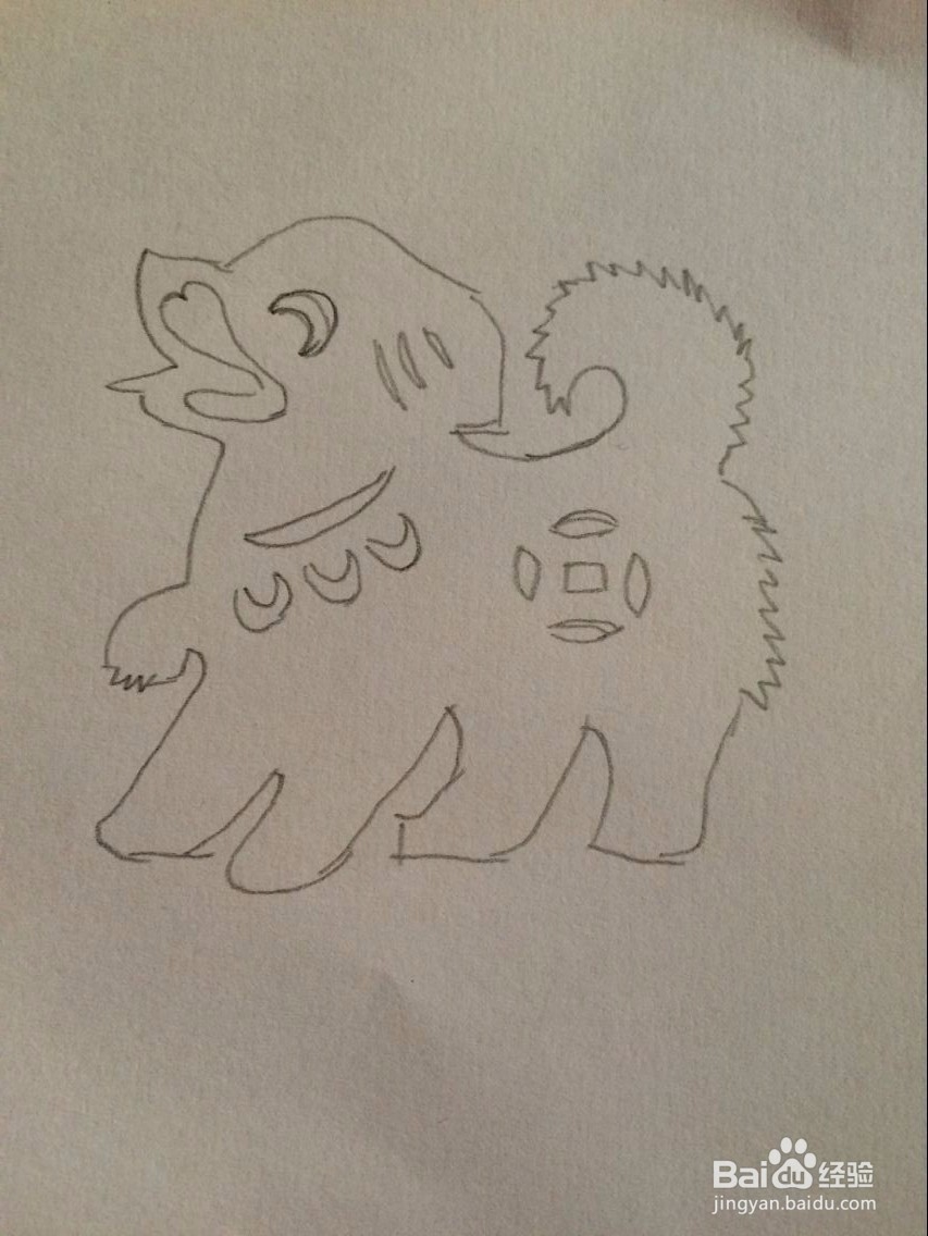 2018旺旺狗剪纸方法