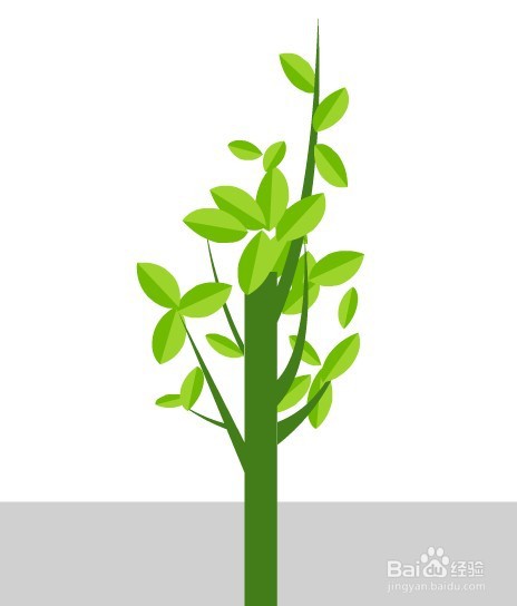 Flash绘制卡通树干的方法