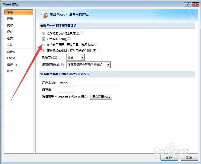 怎么添加Word开发工具