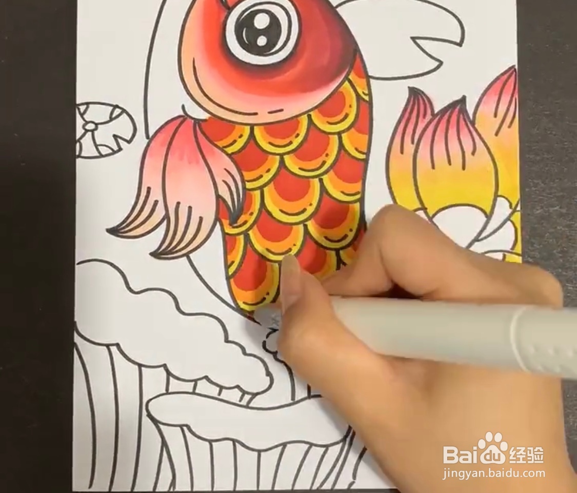 教你绘画观赏的鱼儿