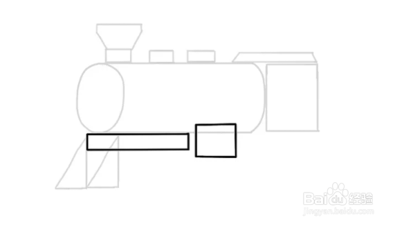 如何绘制老式蒸汽机火车头
