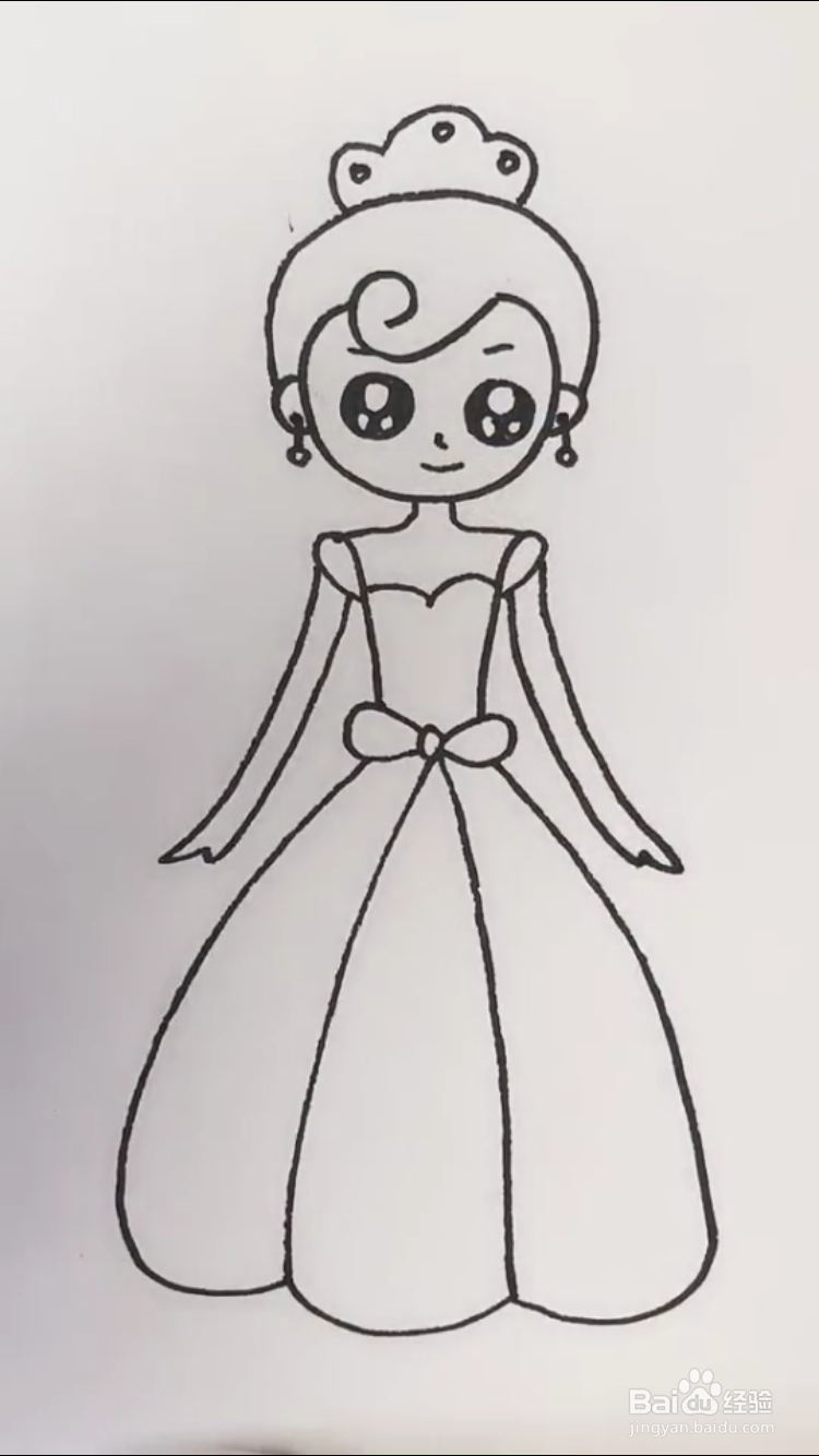 公主的简笔画如何画？