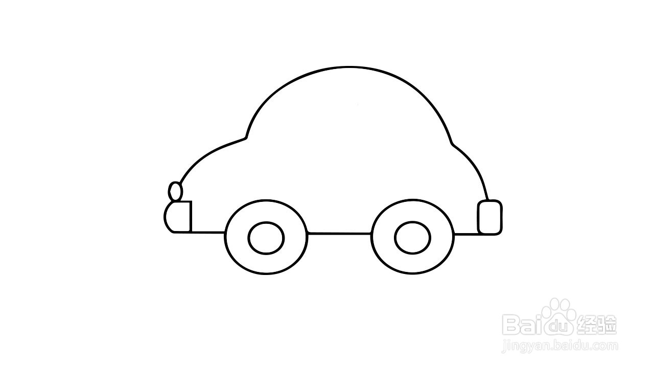 甲壳虫汽车简笔画