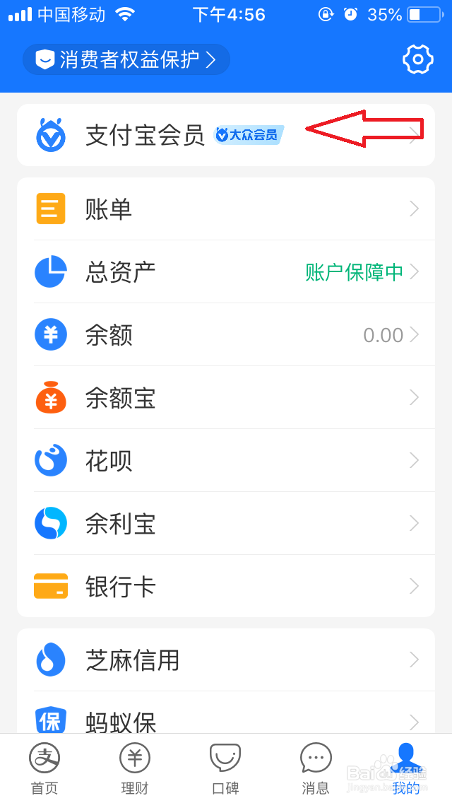 支付宝积分明细怎么查看