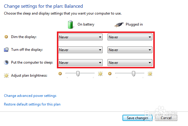 如何关闭休眠模式(英文系统)