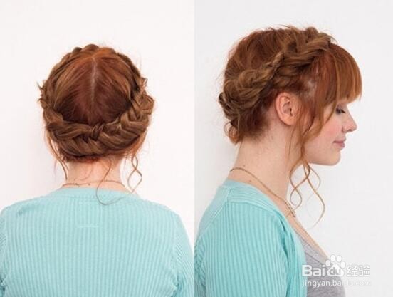 欧美麻花辫盘发 打造复古时尚feel