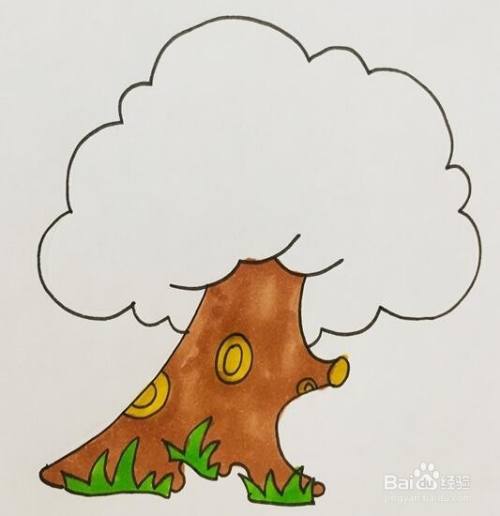 一棵大树怎么画