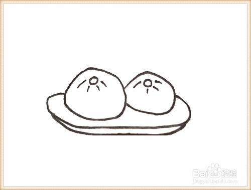 一笔一笔教你画小笼包简笔画