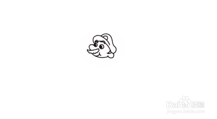 超级玛丽简笔画画法