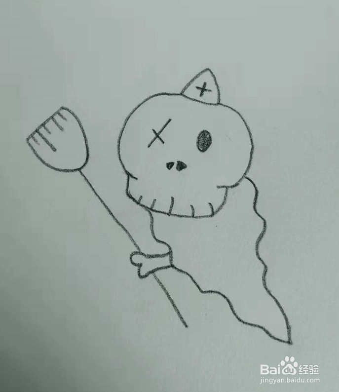 万圣节可爱手帳风简笔画怎么画