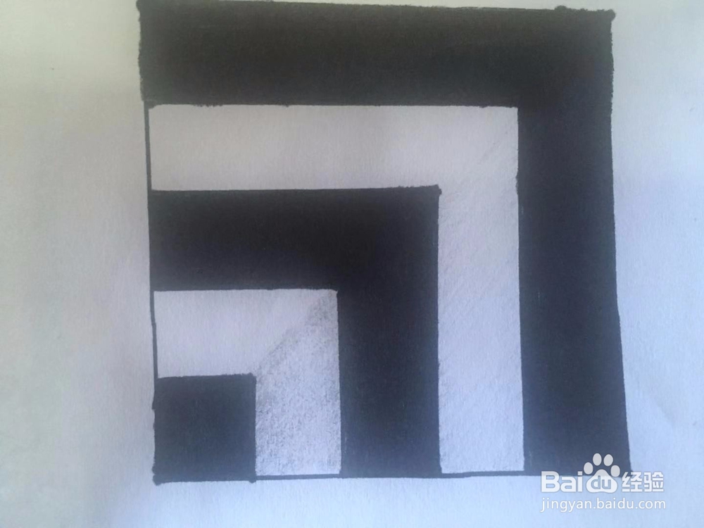 简单画3D效果方形洞口