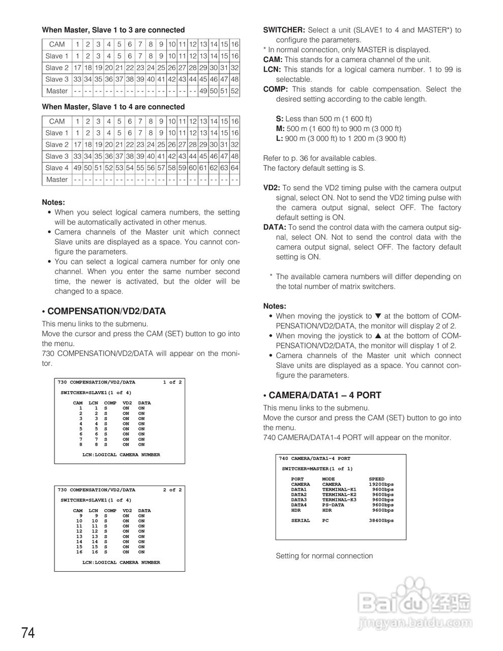 松下WJ-SX150A矩阵切换器使用说明书:[8]