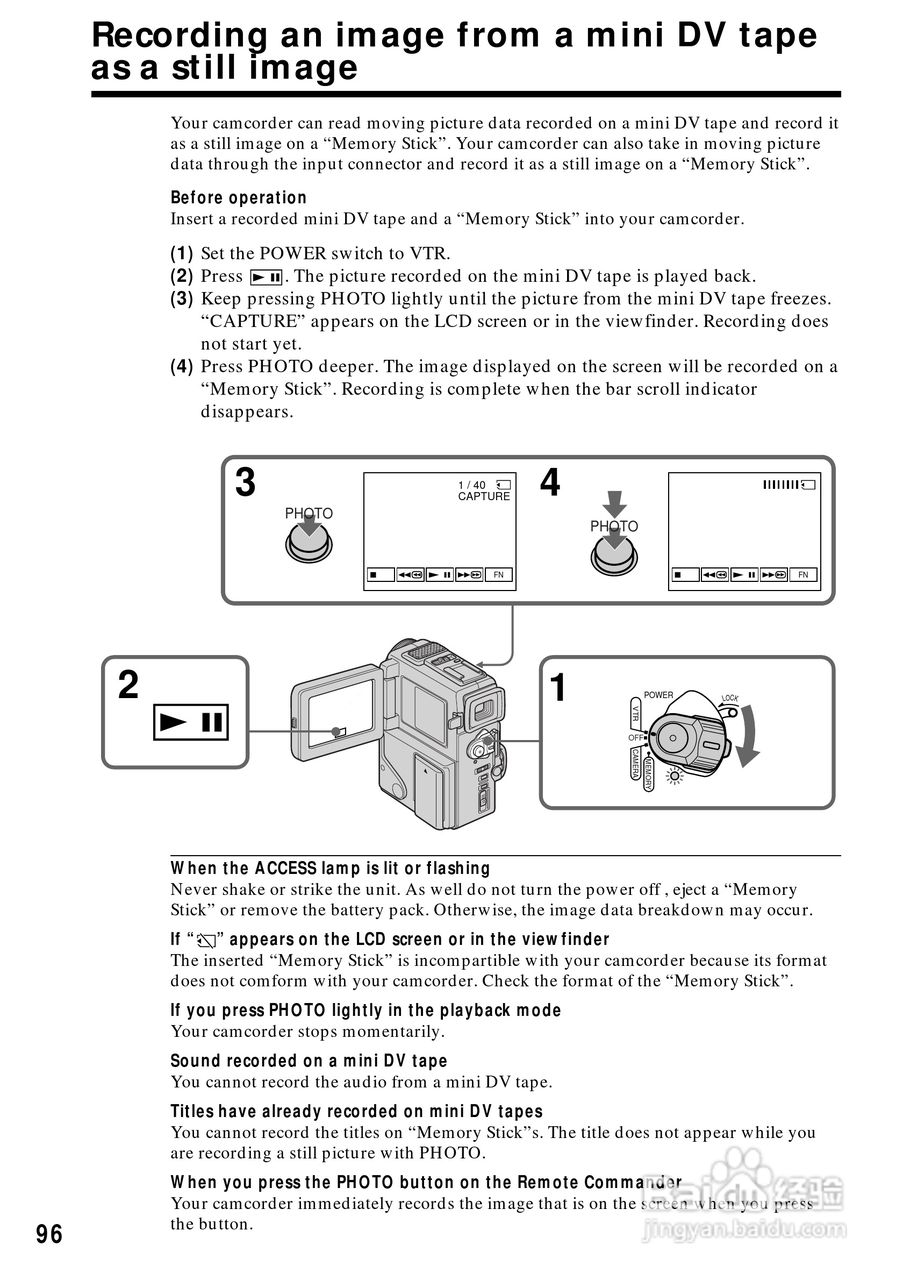 索尼DCR-PC3数码摄像机说明书:[10]