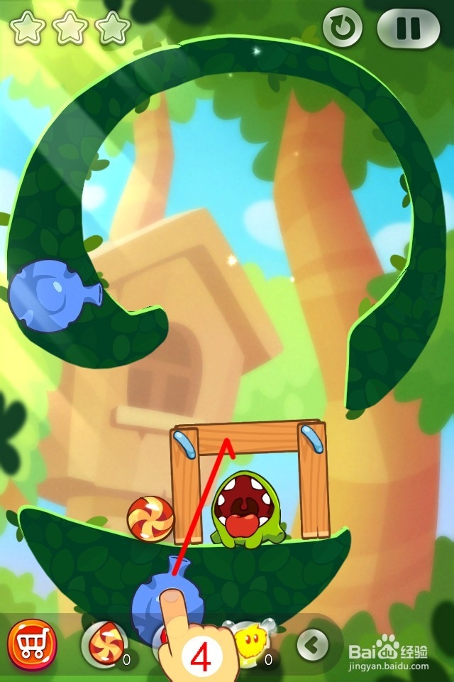 割绳子2满星攻略图：[6]第26至30关森林攻略