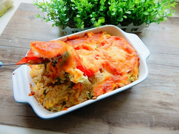 西红柿生菜焗饭