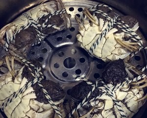 美味的清蒸螃蟹