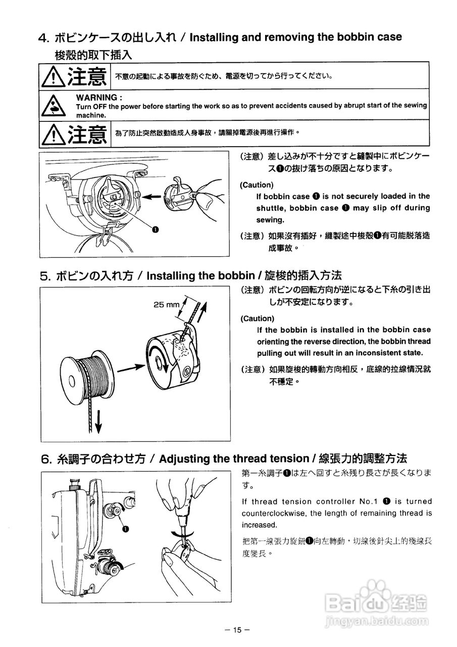JUKI AMS-221D花样机使用说明书:[3]