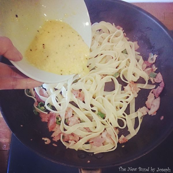 培根蛋酱意大利宽条面