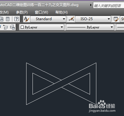 <b>AutoCAD二维绘图训练一百二十九之交叉图形</b>