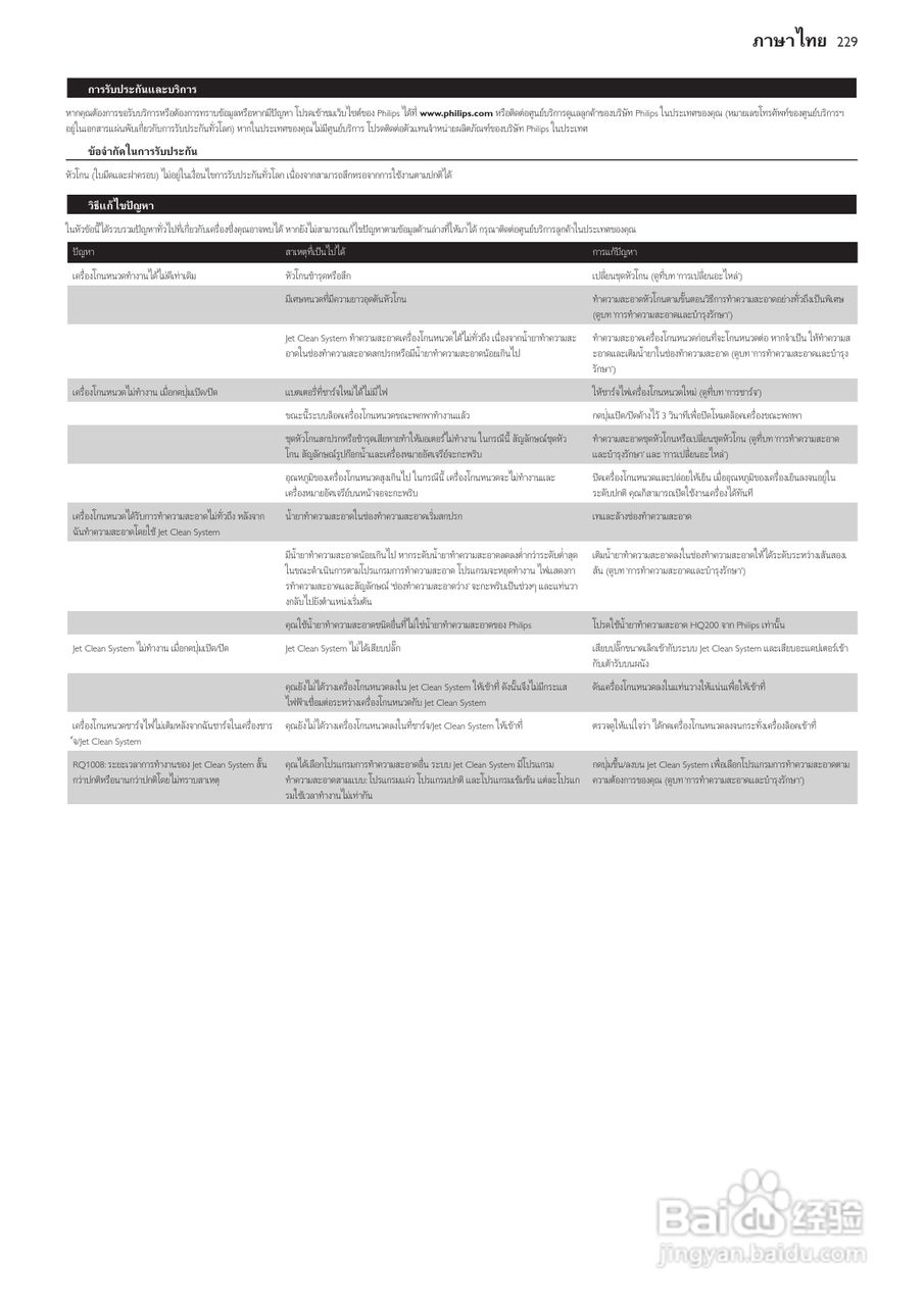 飞利浦RQ1250剃须刀使用说明书:[23]