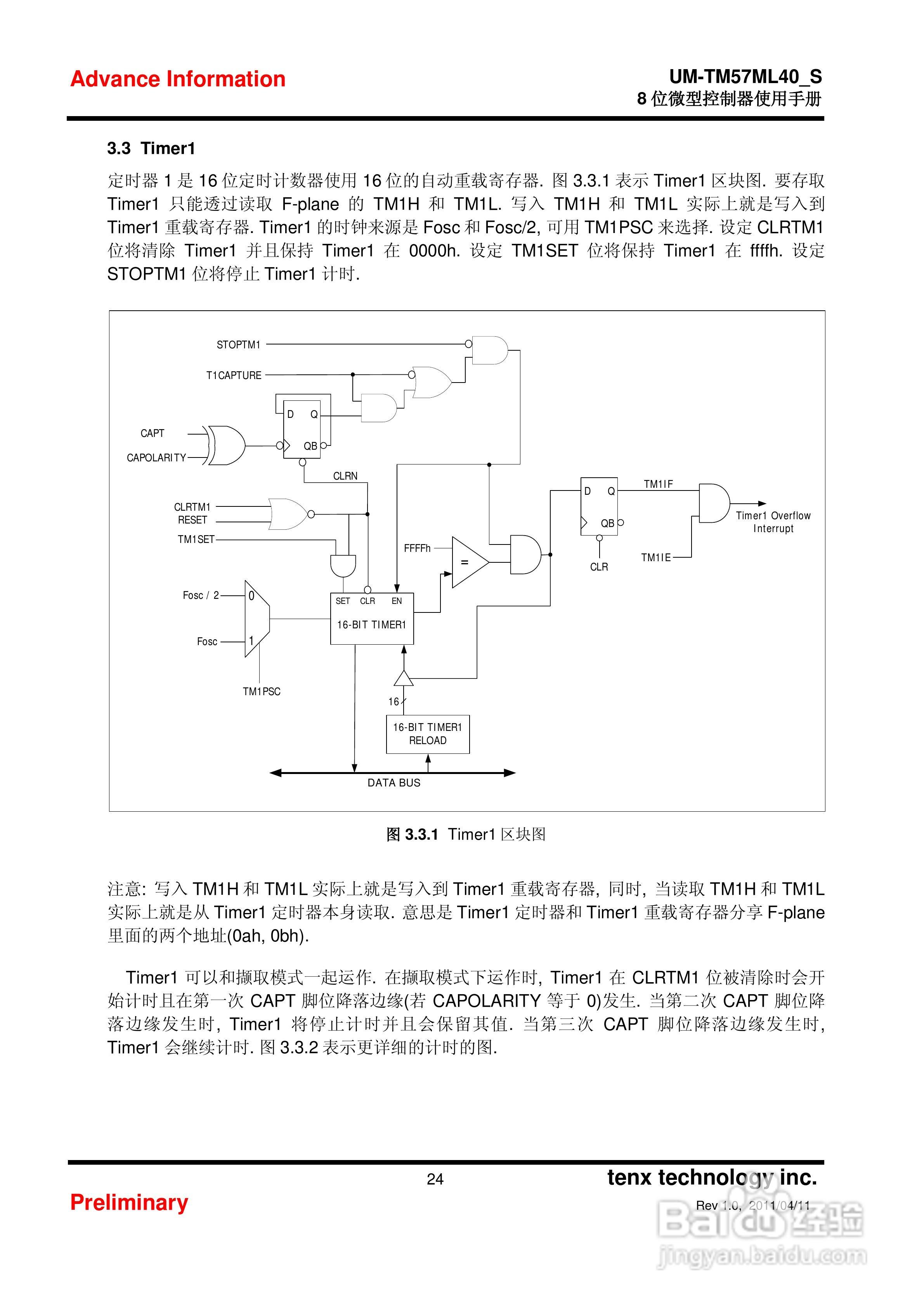 Preliminary TM57ML40 8位微型控制器使用手册:[3]