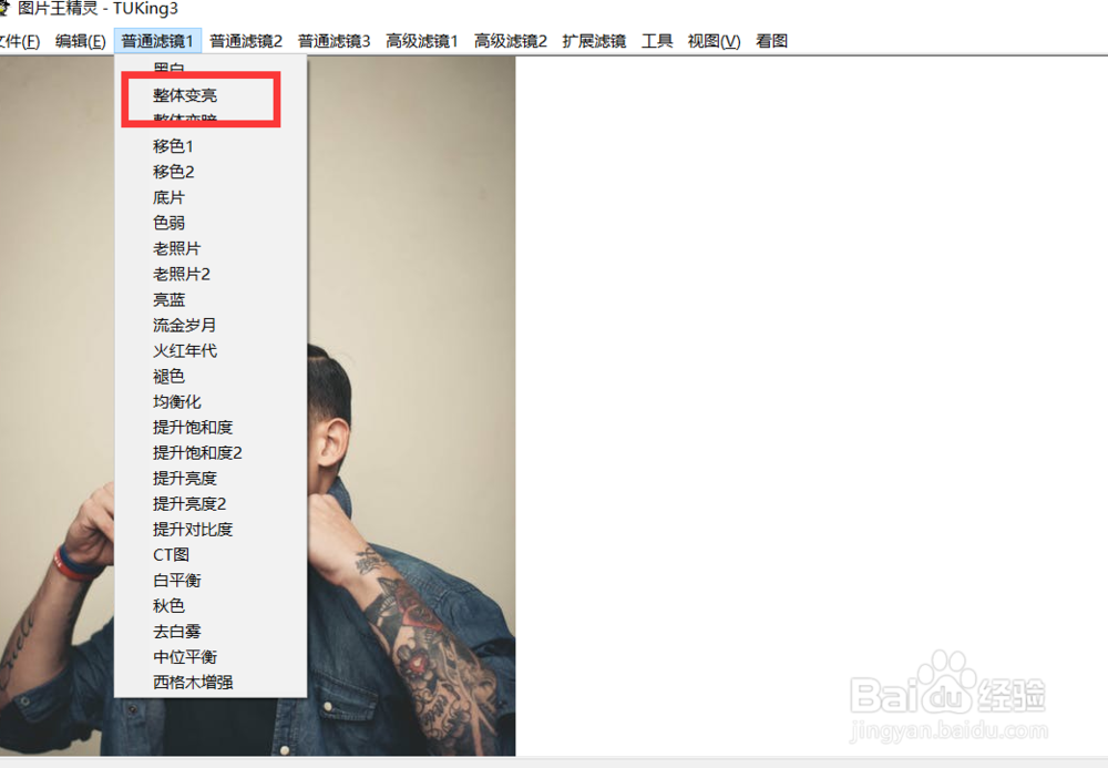 如何使用图片王精灵的整体变亮滤镜