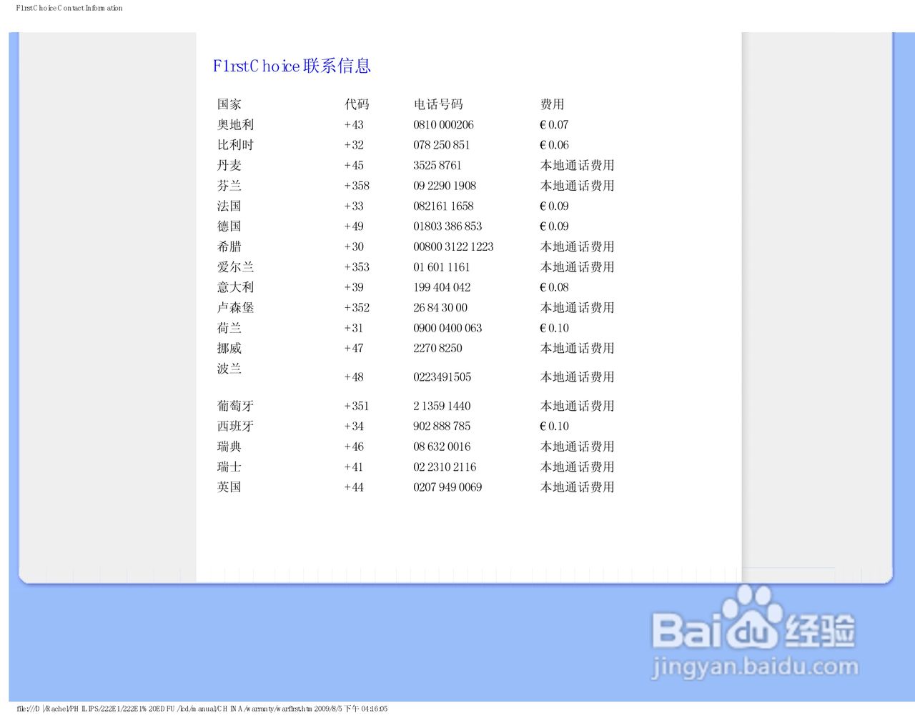 PHILIPS LCD Monitor 222EI显示器使用手册:[6]