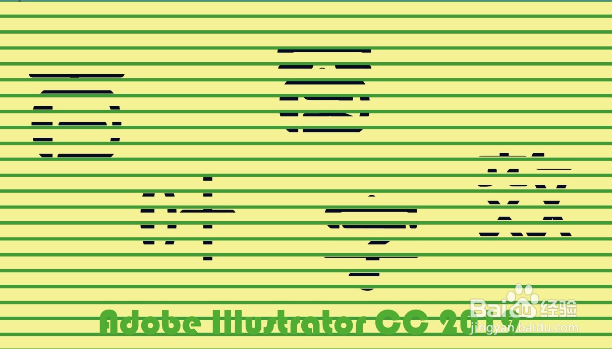 Illustrator快速制作百叶窗风格文字效果。