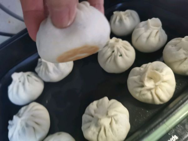 韭菜鸡蛋馅水煎包