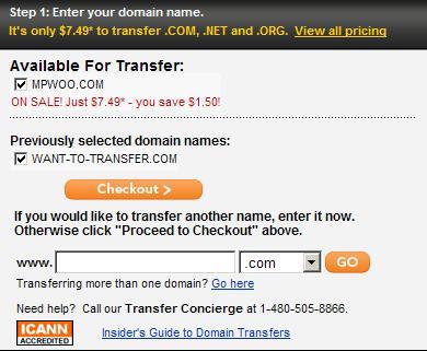 怎样将域名从yahoo转入godaddy