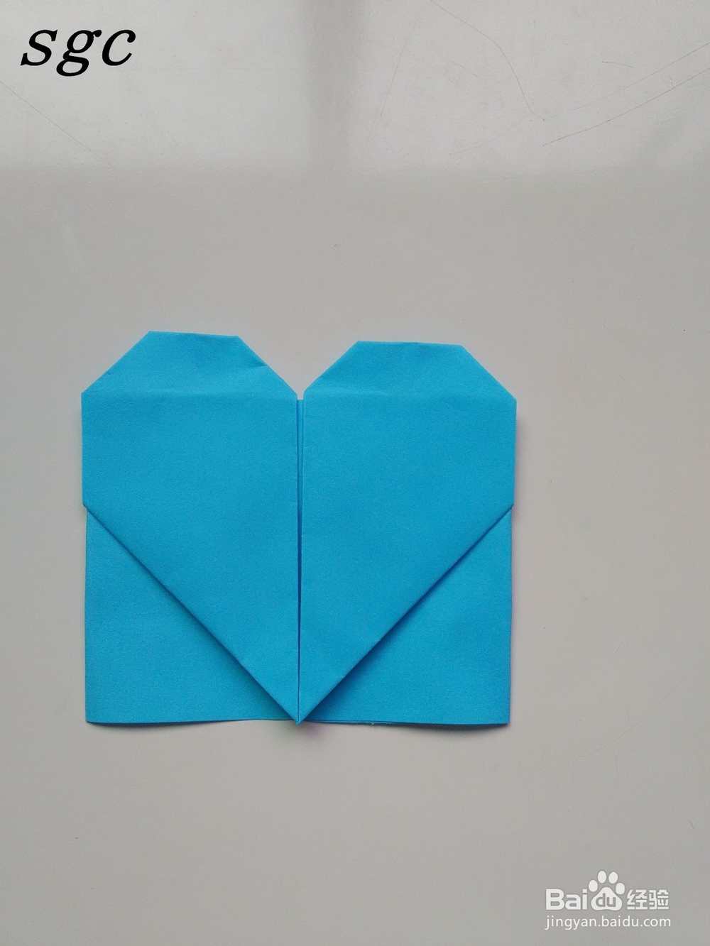 折纸教程——心形书签的折法