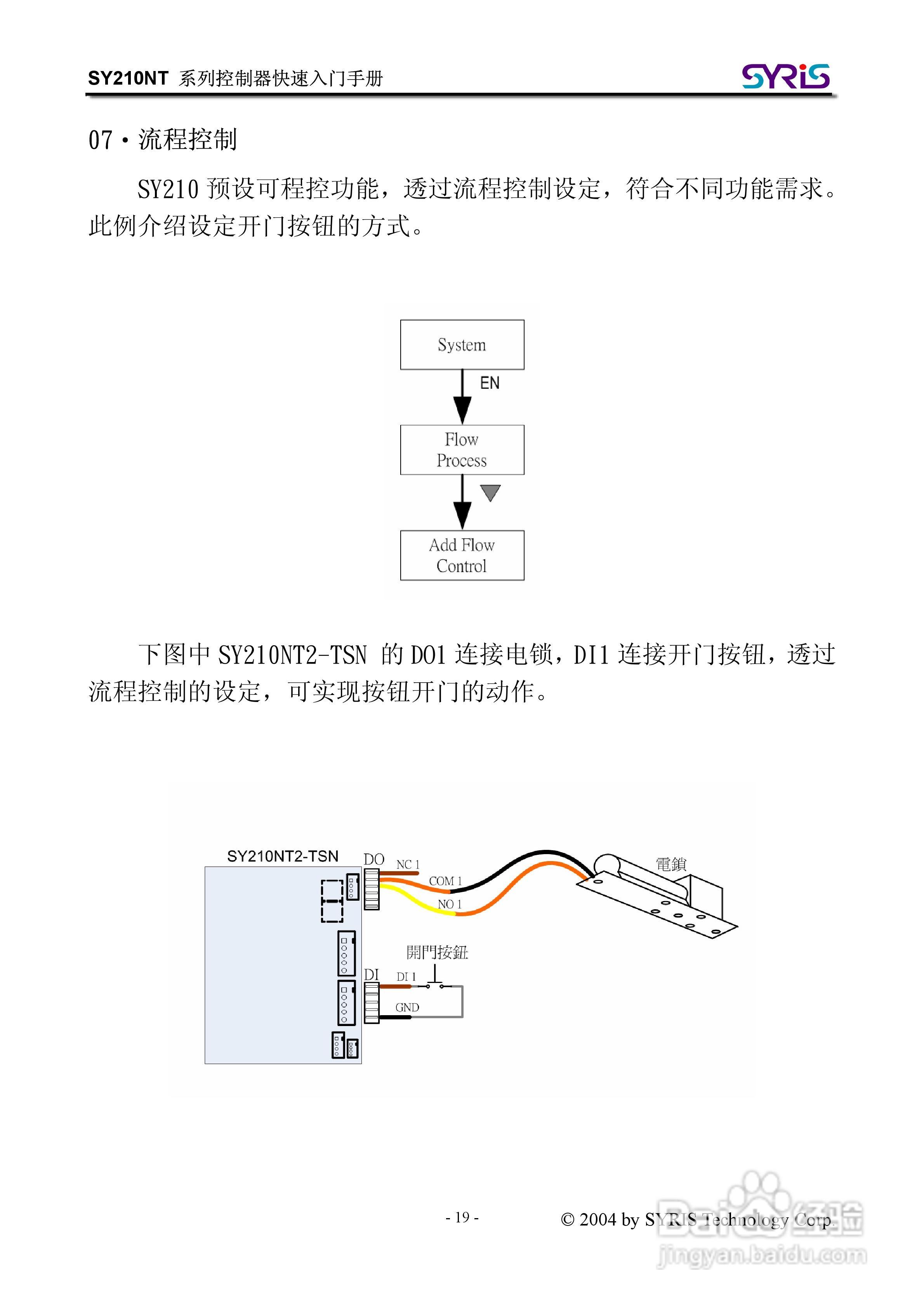 SYRIS SY210NT 系列控制器操作手册:[2]